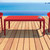 39.5" Red Patio Solid Rectangular Lounge Coffee Table - IMAGE 4