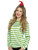 47.5" Green and White Stripy Circus T-Shirt Men Adult Halloween Costume - Medium - IMAGE 3