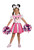 Pink and White Minnie Mouse Cheerleader Girl Child Costume - One Size - IMAGE 1