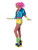 49" Neon Blue Skater Girl Women Adult Halloween Costume - Medium - IMAGE 2