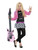 42" Pink and Black Rockstar Glam Girl Child Halloween Costume - Large - IMAGE 1