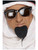 19" Black Fake Sheik Beard Men Halloween Costume Accessory - One Size - IMAGE 1
