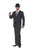 Black and White Striped Vintage Gangster Boss Men Adult Halloween Costume - Large - IMAGE 4