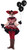 Red and Black Wicked Clown Girl Child Halloween Costume - Medium - IMAGE 1