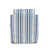 3-Pieces Blue Striped Fabric Club Chair Box Cushion Track Arm Slipcovers 35" - IMAGE 5