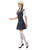 42" Navy Blue and White School Girl Women Adult Halloween Costume - Medium - IMAGE 2