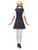 42" Navy Blue and White School Girl Women Adult Halloween Costume - Medium - IMAGE 3