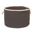 22" Gray and White Handmade Braided Round Basket - IMAGE 1