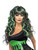 26" Black and Green Blood Drip Monster Long Curly Halloween Women Wig Costume Accessory - IMAGE 1