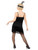 49" Black 1920's Deluxe Fringe Flapper Women Adult Halloween Costume - Medium - IMAGE 3