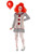 49" Gray and Red Clown Cirque Sinister Women Adult Halloween Costume - Small - IMAGE 1
