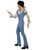 49" Blue and White Groovy Dancer Men Adult Halloween Costume - Medium - IMAGE 3