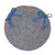15" Blue and Gray Handmade Braided Round Chair Pad - IMAGE 1