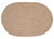 1.25' x 2.25' Light Mocha Brown Oval Reversible Braided Bath Rug - IMAGE 1