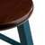 29” Teal Blue Round Counter Barstool with Walnut Seat - IMAGE 2