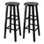 Set of 3 Black Round Pub Table with Two Wood Stool Square Legs – 39.75 - IMAGE 5