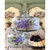 White and Blue Floral Hand Painted Glass Convertible Cake Dome 11" - IMAGE 5