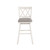 42.5" White High Double Cross Bar Stool with Swivel Seat - IMAGE 1