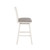 42.5" White High Double Cross Bar Stool with Swivel Seat - IMAGE 4