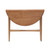 42” Light Oak Beige Round Wooden Drop Leaf Dining Table - IMAGE 2