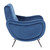 Rafael Contemporary Lounge Chair in Black Metal and Blue Velvet by LumiSource - IMAGE 2