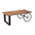 46.75" Brown and Black Coffee Table with Wagon Wheel Accent - IMAGE 1