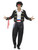 42.5" Black and White 1980's Style Romantic Men Adult Halloween Costume - Medium - IMAGE 1