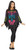 Black and Pink Skeleton Poncho Women Adult Halloween Costume - One Size - IMAGE 1