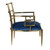 33.5" Gold and Blue Contemporary Style Accent Chair - IMAGE 4