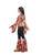 42" Black and Orange 1960's Style Willow the Hippie Women Adult Halloween Costume - Small - IMAGE 2