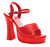 Red Platform Lea Women Adult Halloween Shoe Costume Accessory - Size 11 - IMAGE 1
