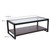 47.25" Black and Brown Contemporary Rectangle Coffee Table - IMAGE 2