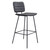 41.75" Black Scoop Design Upholstered Bar Chair - IMAGE 1