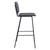 41.75" Black Scoop Design Upholstered Bar Chair - IMAGE 2
