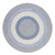 5' Blue and Beige Handcrafted Round Braided Rug - IMAGE 1