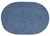 1.25' x 2.25' Blue Oval Reversible Braided Bath Rug - IMAGE 1