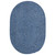 6' x 9' Blue Oval Handmade Braided Area Throw Rug - IMAGE 1