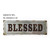 36" Brown and Gray "BLESSED" Contemporary Wall Sign - IMAGE 1