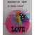 5.5" Pink and Black Floral LOVE Piggy Bank - IMAGE 1