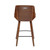 35" Brown Wood and Light gray Fabric Corazza Counter Barstool - IMAGE 4