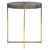 24" Brown and Gold Contemporary Round Accent Table - IMAGE 1