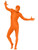 40" Orange Unisex Second Skin Suit Unisex Adult Halloween Costume - Medium - IMAGE 1