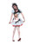 49" Blue and Red Horror Zombie Women Adult Halloween Costume - XS - IMAGE 1