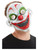 White and Red Adult Men Halloween Crazy Clown Mask Costume Accessory - One Size - IMAGE 1