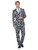 38.5" Black and White Skeleton Suit Men Adult Halloween Costume - Large - IMAGE 1