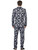 38.5" Black and White Skeleton Suit Men Adult Halloween Costume - Large - IMAGE 3