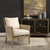 33" Encore Natural Hardwood Armchair with Cane Sides and Off White Cushions - IMAGE 2