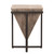25.25” Brown and Black Upside Down Triangle Accent Table - IMAGE 5
