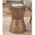 20" Antiqued Copper Bronze Metal Drum Decorative Accent Table - IMAGE 1