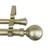 246" Gold Round Contemporary Double Curtain Rod - IMAGE 1